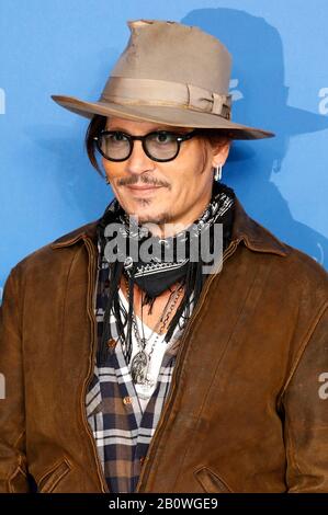 Berlin, Deutschland. 21st Feb, 2020. Johnny Depp during the 'Minamata' photocall at the 70th Berlin International Film Festival/Berlinale 2020 at Hotel Grand Hyatt on February 21, 2020 in Berlin, Germany. Credit: Geisler-Fotopress GmbH/Alamy Live News Stock Photo