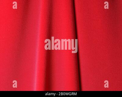 red fabric curtain used in a theatre Stock Photo