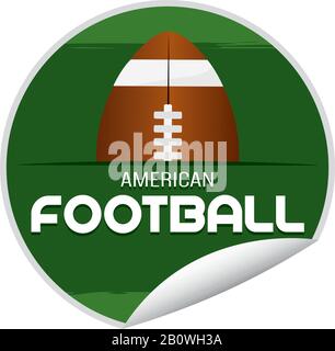 American football sticker Stock Vector