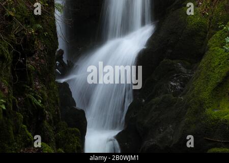 Waterfall in Ambleside in the Lake District in Cumbria, England Stock Photo