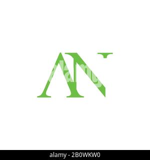 Initial letter an or na logo vector design template Stock Vector