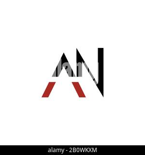 Initial letter an or na logo vector design template Stock Vector