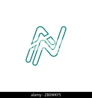 Initial letter an or na logo vector design template Stock Vector