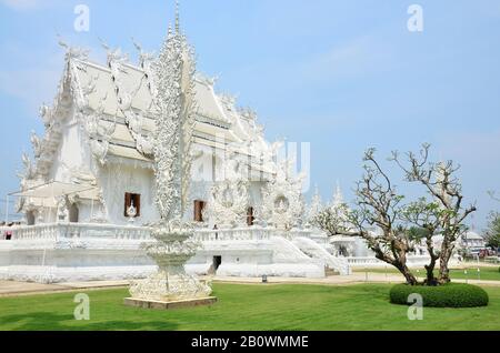 Buddhist-Hindu temple complex Wat Rong Khun, Chiang Rai Province, Thailand, Southeast Asia Stock Photo