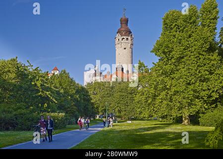 New town hall in Leipzig, Saxony, Germany, Europe Stock Photo