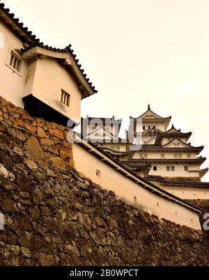 View of the Himeji castle during the winter season, Japan Stock Photo