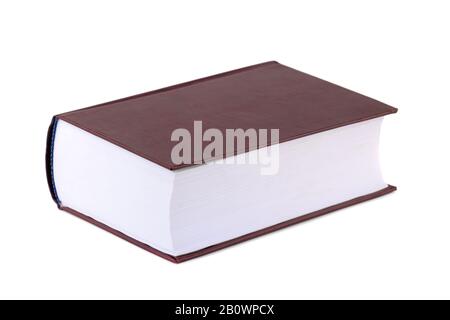 Thick red book isolated on a white background Stock Photo