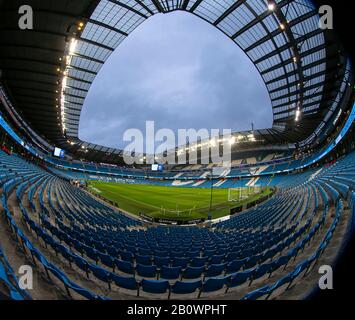 19th February 2020, Etihad Stadium, Manchester, England; Premier League, Manchester City v West Ham United : interior view of The Etihad Stock Photo