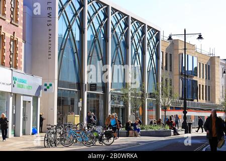 John Lewis and Partners store front Cheltenham High Street Stock Photo