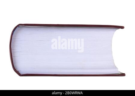 Thick red book isolated on a white background Stock Photo