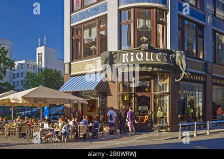 Riquet coffee house in Leipzig, Saxony, Germany, Europe Stock Photo