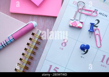 deadline concept with calendar date, close up  Stock Photo