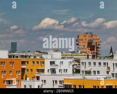 Residential complex, Munich, Bavaria, Germany, Europe Stock Photo