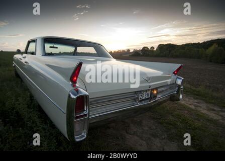 Tail Fin Of A Cadillac Oldtimer Europe Stock Photo Alamy
