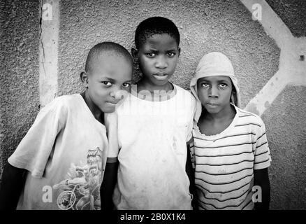 Street children in Kampala, Uganda, East Africa, Africa, Stock Photo