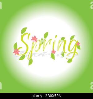 Spring background with flowers Stock Vector