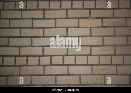 Background of light grey brick wall texture Stock Photo