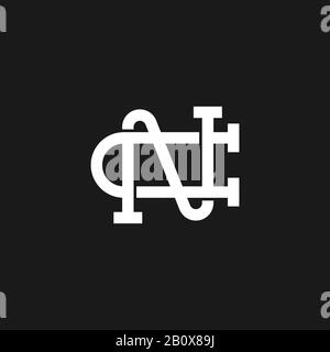 monogram NC vector logo in a modern line style Stock Vector