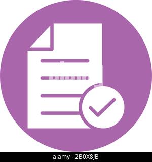 paper document with check symbol Stock Vector