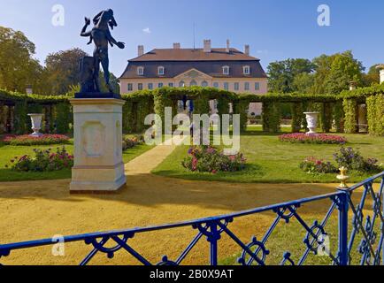 Branitz Castle in the Fürst-Pückler-Park in Cottbus, Brandenburg, Germany, Stock Photo