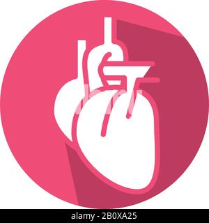 heart cardio block style icon vector illustration design Stock Vector ...