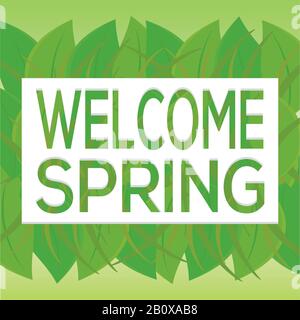 Welcome sprimg background Stock Vector