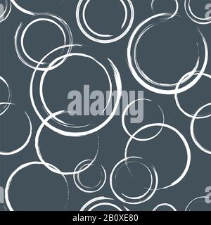 Seamless pattern with abstract circles in vector EPS8 format, includes pattern swatch. Stock Vector