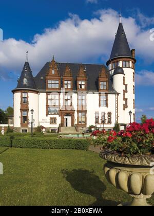 Klink Castle near Waren / Müritz, Mecklenburg-West Pomerania, Germany, Stock Photo
