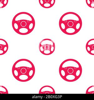 Steering wheels. Seamless pattern. Steering wheels seamless texture. Seamless background with steering wheels. Pattern with steering wheels. EPS8 Stock Vector