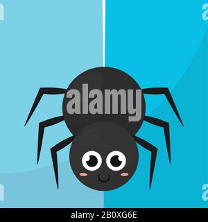Happy spider cartoon Stock Vector