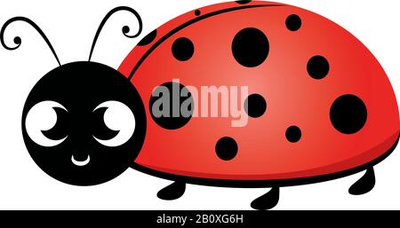 Isolated cute ladybug cartoon Stock Vector