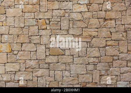 brown stone slabs, wall texture Stock Photo