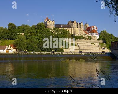 Castle over the Saale in Bernburg, Saxony-Anhalt, Germany, Stock Photo