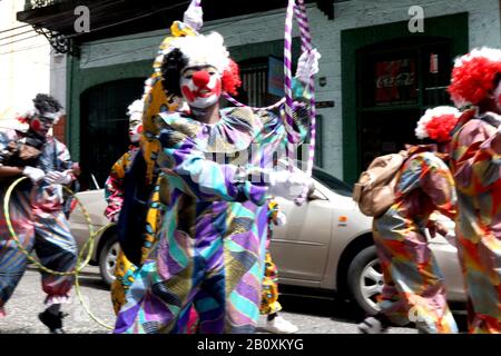 Port Of Spain, Trinidad, TT. 21st Feb, 2020. Traditional carnival characters took to the streets of Port of Spain, Friday, 21 February 2020 for a noon-time parade in one of many events leading up to carnival which will be on 24th. and 25th. February 2020. Credit: G. Ronald Lopez/ZUMA Wire/Alamy Live News Stock Photo