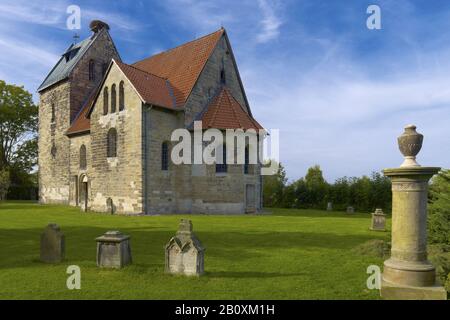 Romanesque Sigwardskirche in Idensen / Wunstorf, Hanover District, Lower Saxony, Germany, Stock Photo