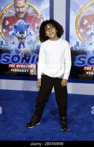 February 12, 2020, Westwood, CA, USA: LOS ANGELES - FEB 12:  Ethan William Childress at the ''Sonic The Hedgehog'' Special Screening at the Village Theater on February 12, 2020 in Westwood, CA (Credit Image: © Kay Blake/ZUMA Wire) Stock Photo