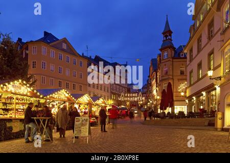 Christmas market in Marburg, Hesse, Germany, Stock Photo