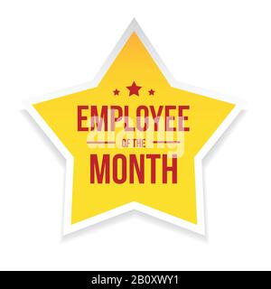 Best Employee of the Month award badge Stock Vector