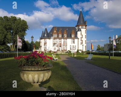 Klink Castle near Waren / Müritz, Mecklenburg-West Pomerania, Germany, Stock Photo