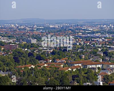 View from the Spitzhaus to the city centre of Dresden, Saxony, Germany, Stock Photo