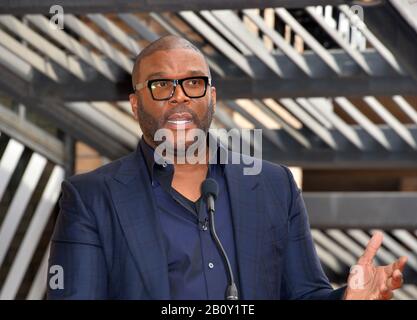Los Angeles, USA. 21st Feb, 2020. LOS ANGELES, CA. February 21, 2020: Tyler Perry at the Hollywood Walk of Fame Star Ceremony honoring Dr Phil McGraw. Pictures Credit: Paul Smith/Alamy Live News Stock Photo