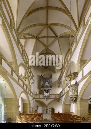 Castle chapel at Hartenfels Castle, Torgau, Saxony, Germany, Stock Photo