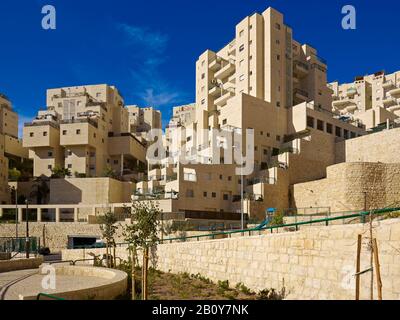 New buildings of the German colony in the east suburb of Jerusalem, Israel, Stock Photo