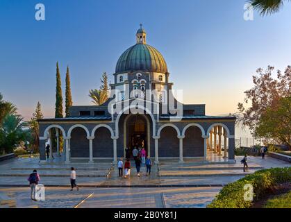 Church of the Beatitudes on the Sea of Galilee, Israel, Stock Photo