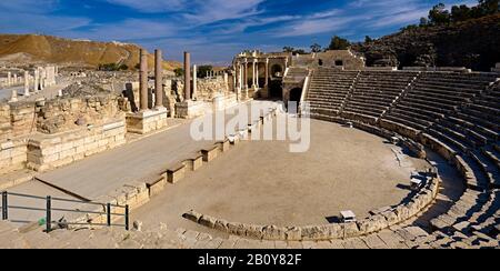Roman theater in Bet She'an also Scythopolis in the Jordan valley, northern district, Israel, Stock Photo