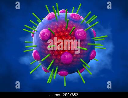 Myxovirus, illustration Stock Photo