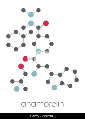 Anamorelin cancer cachexia and anorexia drug molecule Stock Photo