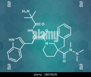 Anamorelin cancer cachexia and anorexia drug molecule Stock Photo