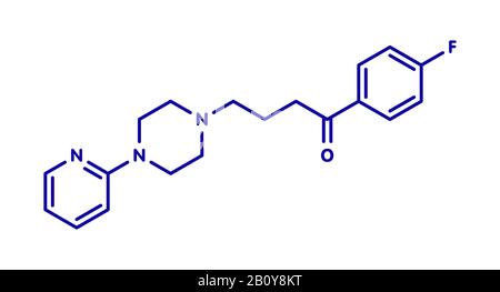 Azaperon Azaperone antipsychotic drug molecule, illustration Stock Photo - Alamy