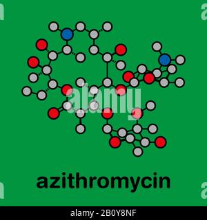 Azithromycin antibiotic drug, illustration Stock Photo